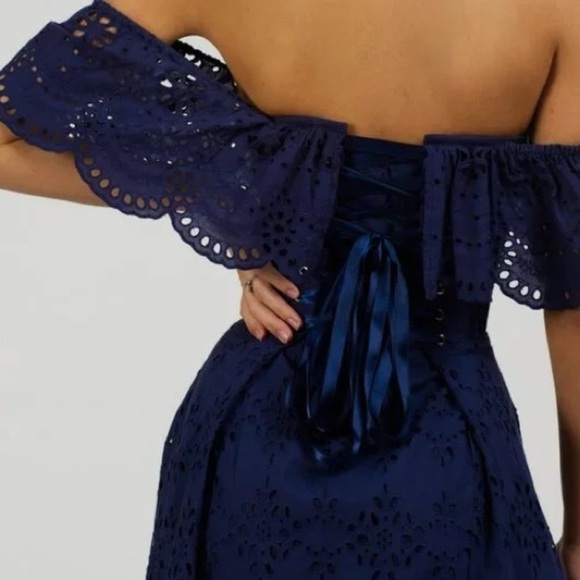 Corset-Story Peony Summer Dress Off Shoulder Broderie Anglaise Lace Steel Boning - Picture 2 of 12